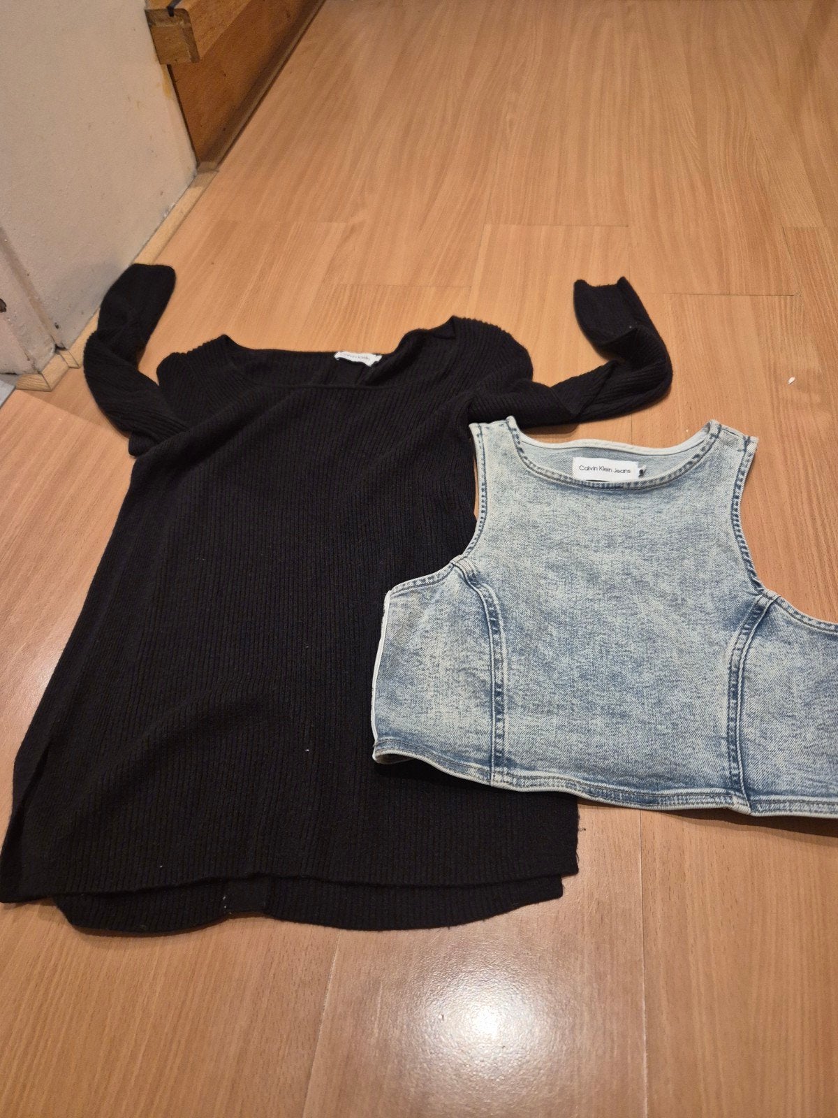 Calvin Klein Jeans en Calvin Klein tops, maat S, Zwart, Ophalen of Verzenden, Lange mouw, Maat 36 (S)