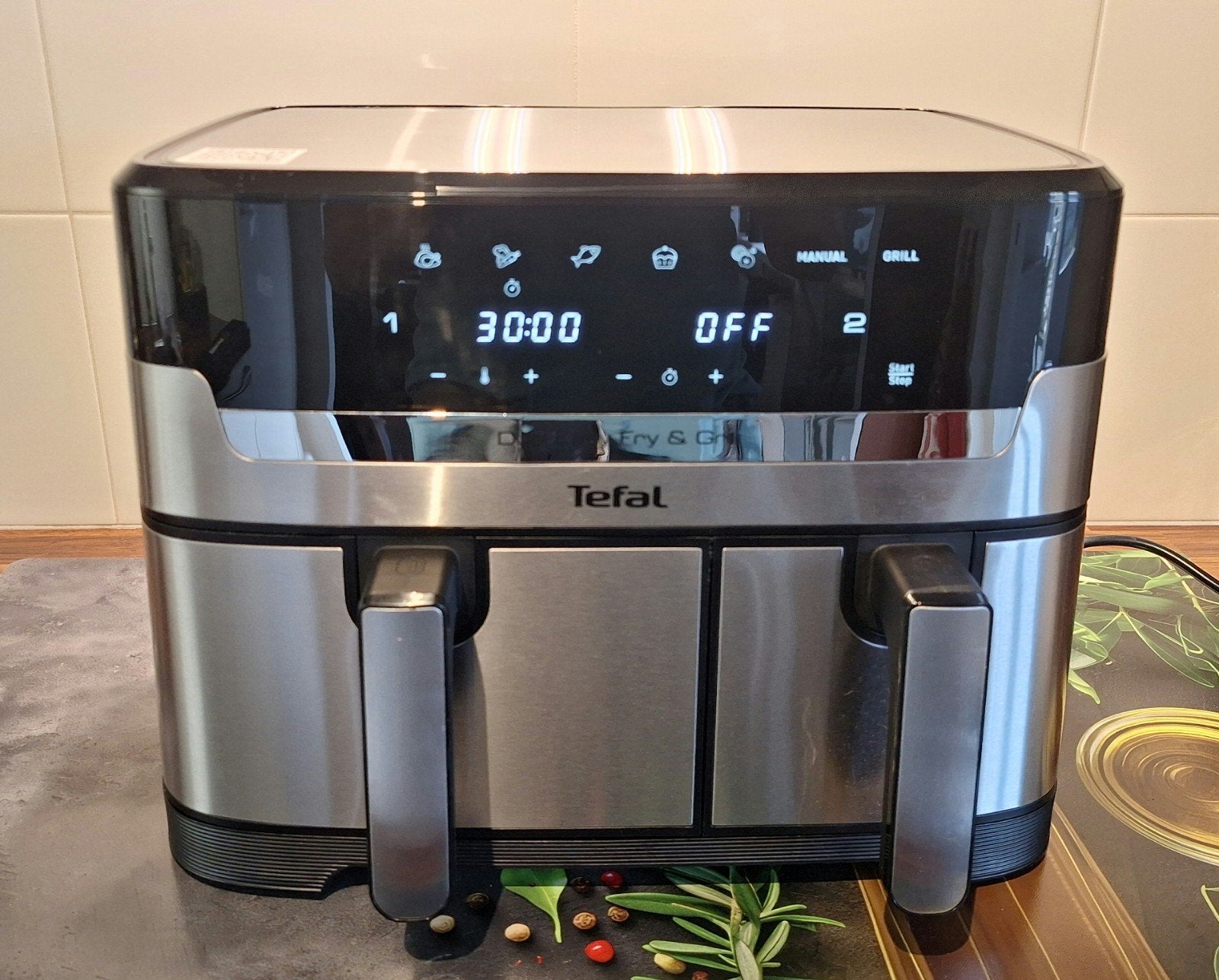 Tefal Dual Easy Fry & Grill EY905D - Nieuwstaat, 4 liter of meer, Ophalen, Zo goed als nieuw, Duo-friteuse