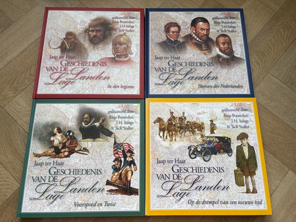 Geschiedenis van de Lage Landen - 4-delige set, Ophalen of Verzenden, 20e eeuw of later, Zo goed als nieuw