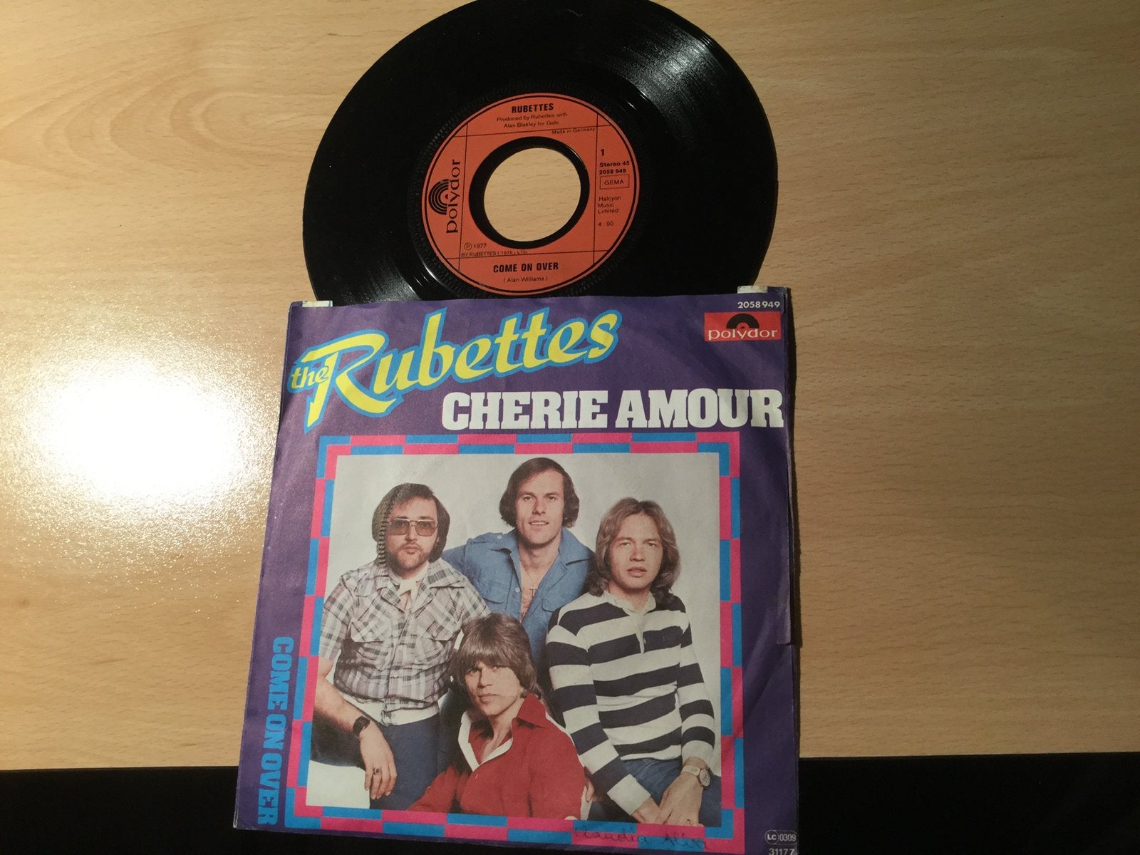 The Rubettes-Cherie amour. Vinyl single., Ophalen of Verzenden, Gebruikt, 7 inch, Pop