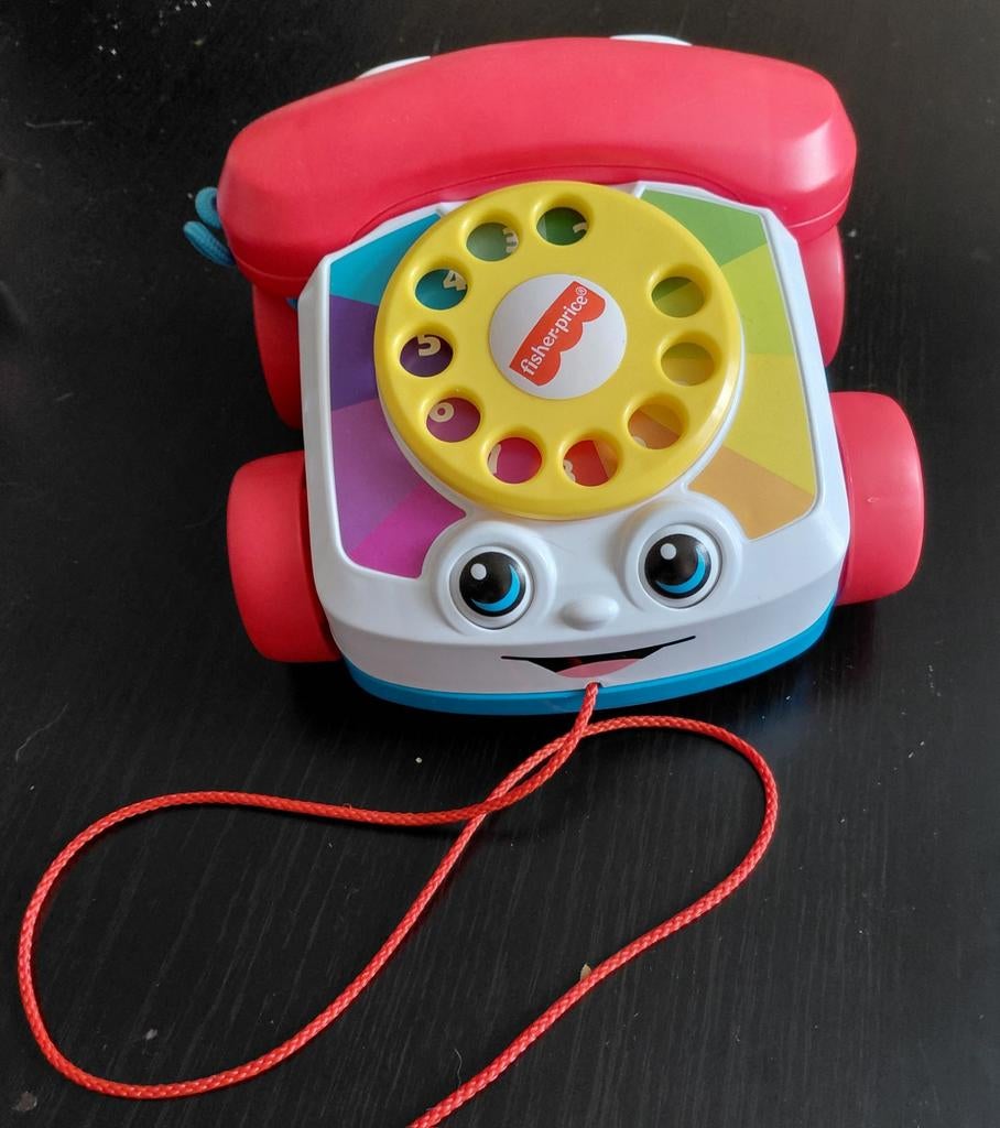 Fisher price telefoon, Ophalen of Verzenden, Zo goed als nieuw, Duw- of Trekspeelgoed