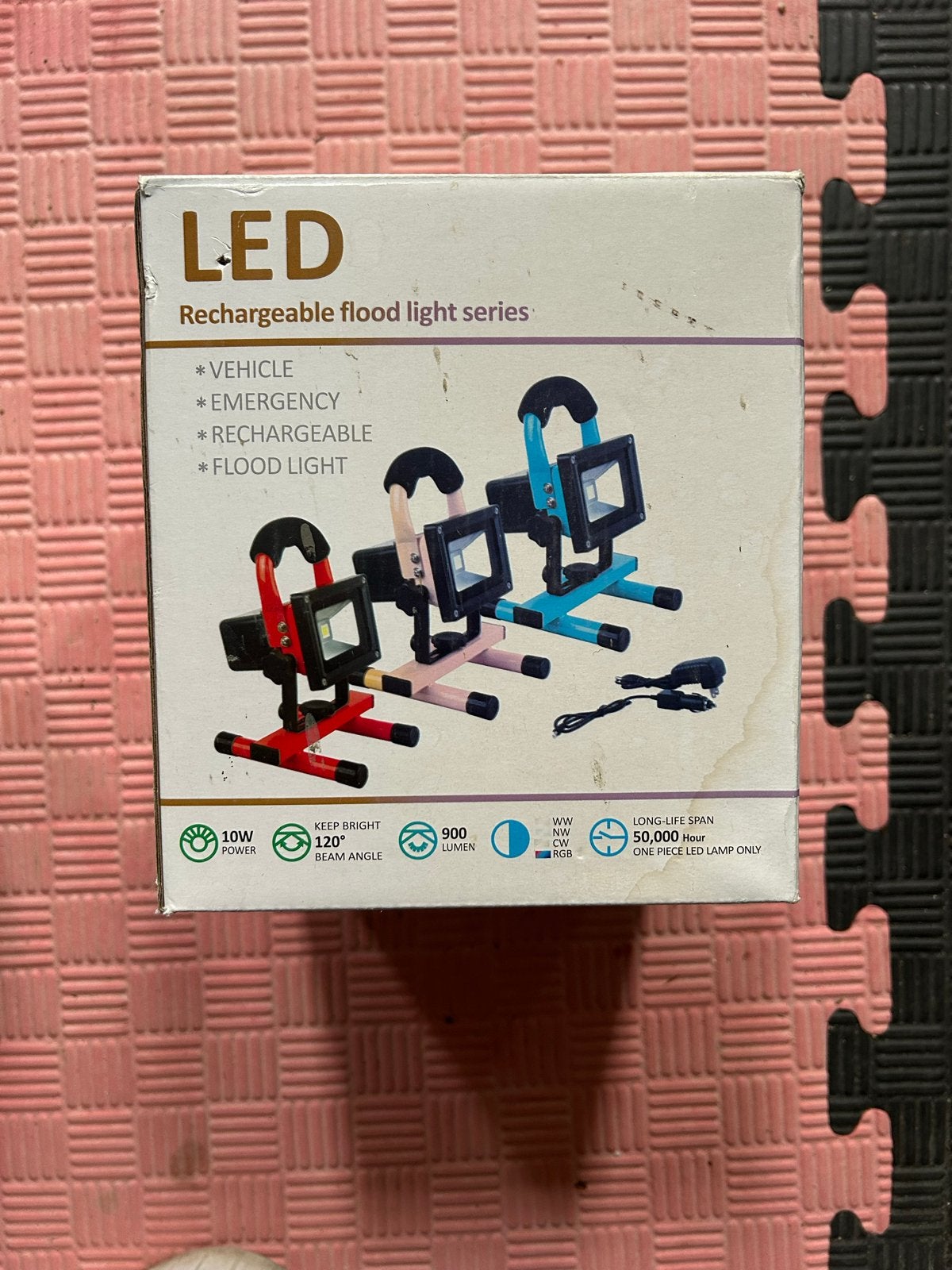 LED Oplaadbare Bouwlamp, Gebruikt, Minder dan 50 watt, Met statief, Ophalen of Verzenden
