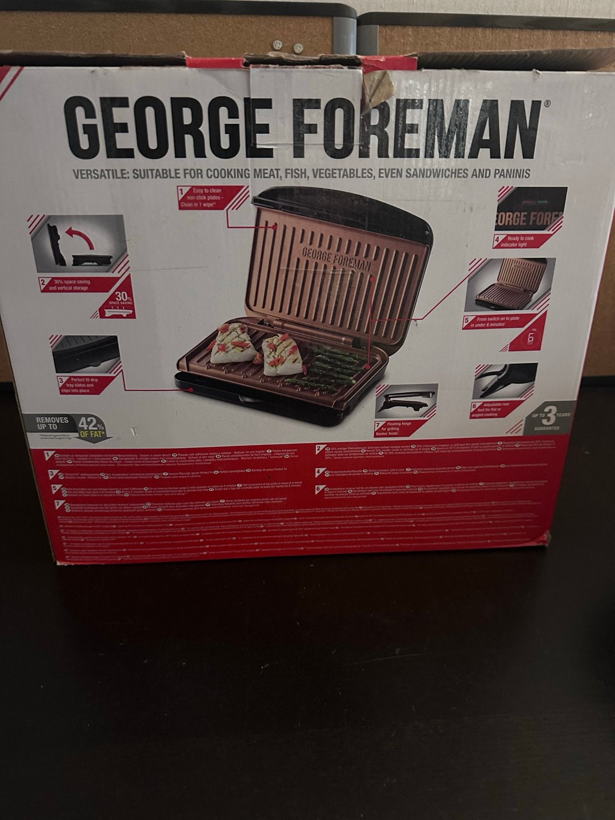 Nieuwe George Foreman Grill - Perfect voor vlees, vis, groen, ., Nieuw, Ophalen of Verzenden, .