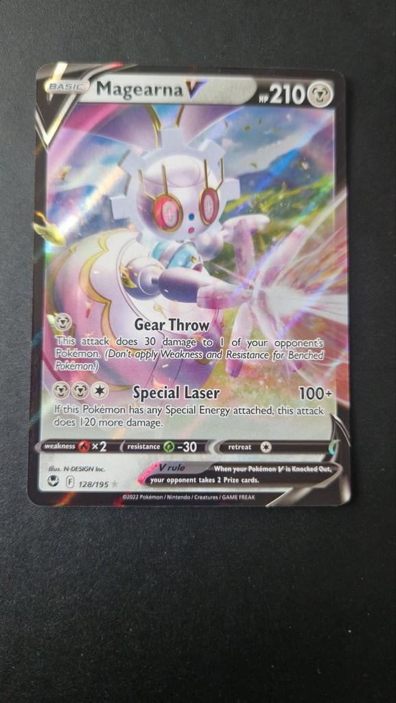 Magearna V 128/195 Silver Tempest Pokemon, Ophalen of Verzenden, Zo goed als nieuw, Losse kaart