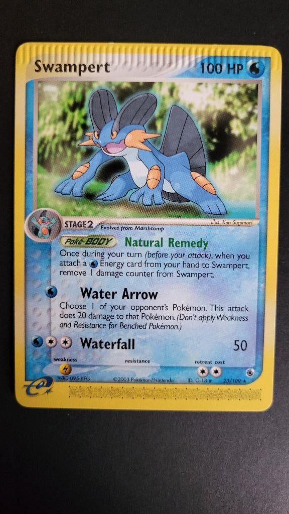 Swampert 23/109 2003 - MAJOR CRIMP ERROR NM, Ophalen of Verzenden, Zo goed als nieuw, Losse kaart