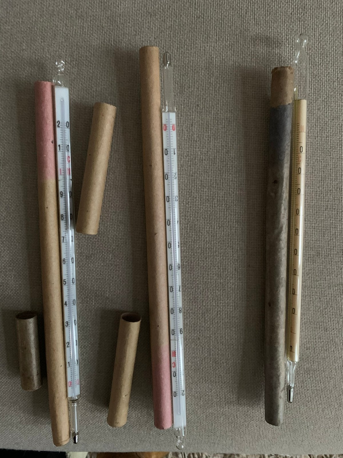 Oude Thermometers uit de Zuivelindustrie - J. Normalglas, Huis en Inrichting, Ophalen, Gebruikt, Overige typen, Glas