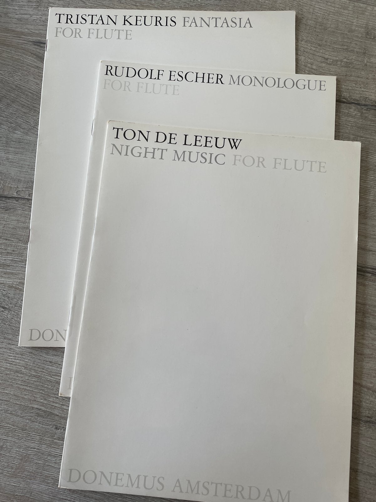 Bladmuziek fluit: Keuris, Escher, De Leeuw (Donemus), Gebruikt, Klassiek, Dwarsfluit of Piccolo, Ophalen of Verzenden