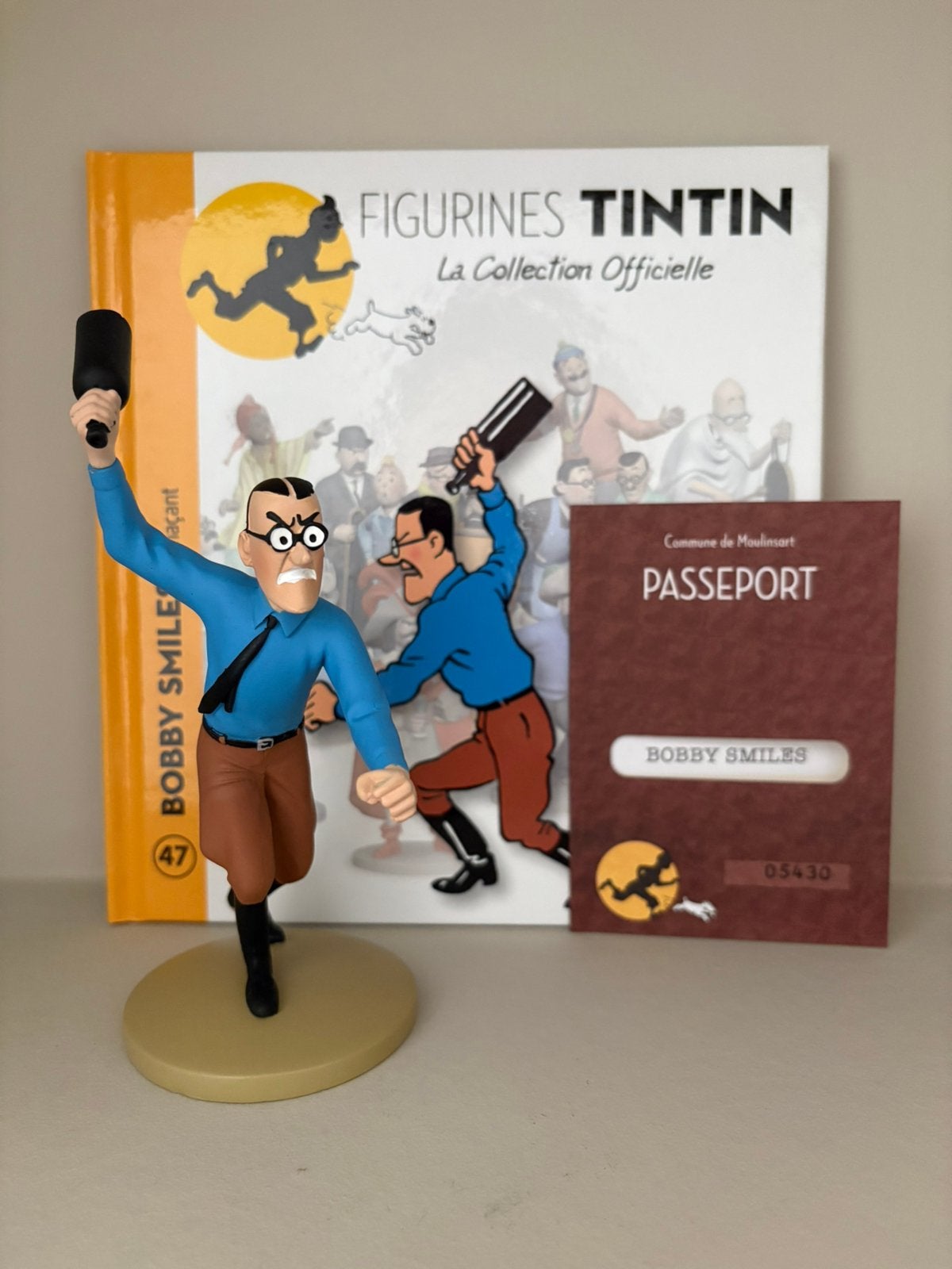 Kuifje/Tintin beeld Bobby Smiles Moulinsart, Ophalen of Verzenden, Kuifje, Zo goed als nieuw, Beeldje of Figuurtje