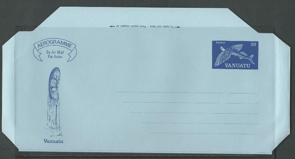 VANUATU 1981 20vt. Vliegende Vis Airletter, Wiegand: 5, MINT, Verzenden, Postfris, Dier of Natuur