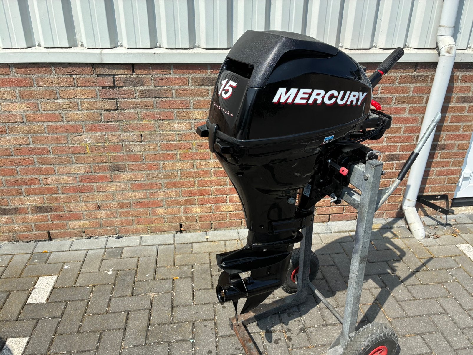 Mercury 15 pk 4 takt, kortstaart, knuppel  bj 2010 vaarklaar, 10 tot 30 pk, Gebruikt, Viertaktmotor, Mercury