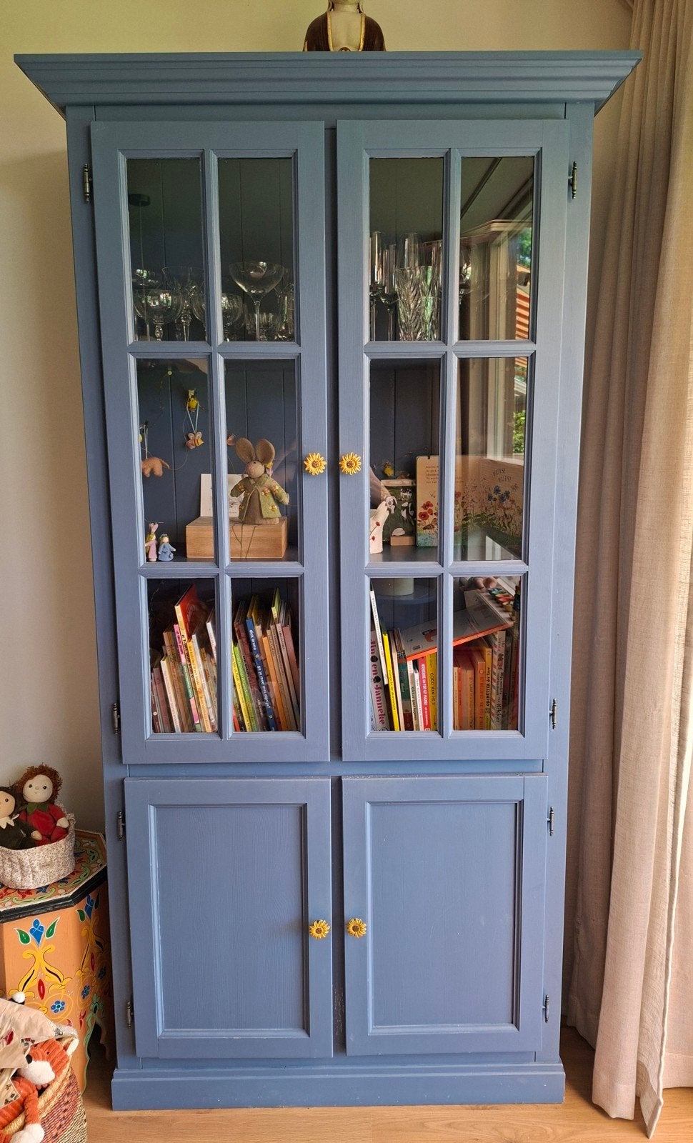 Mooie buffetkast in originele Bleuberry kleur!, Ophalen, Gebruikt, 200 cm of meer, 50 tot 100 cm