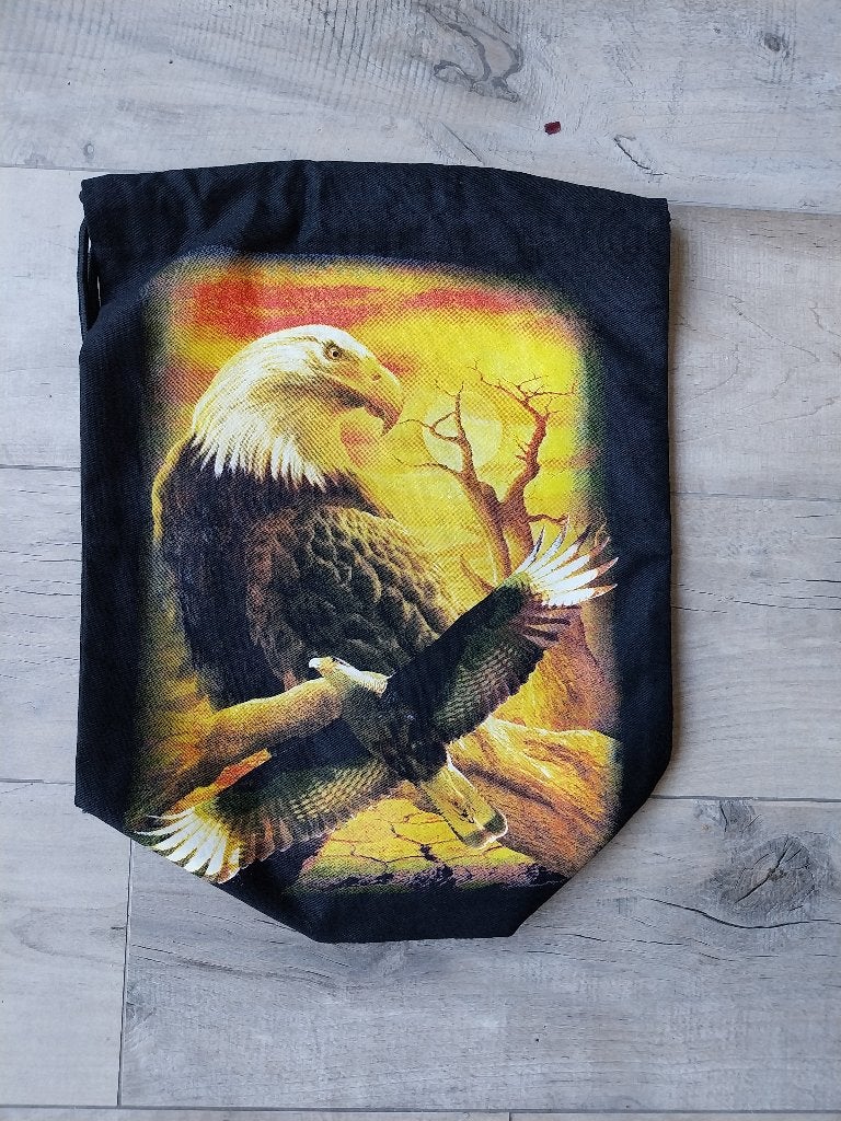 Western Style stoffen tas met adelaar opdruk NIEUW, Ophalen of Verzenden, Nieuw, Zwart, Overige typen