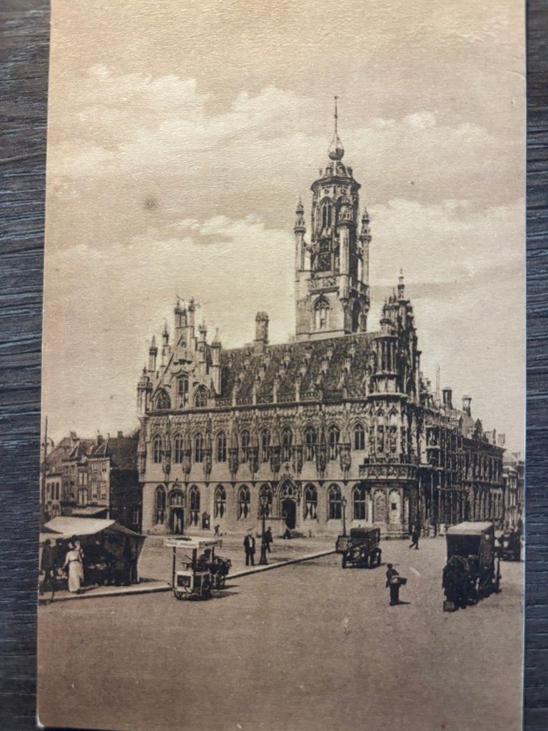 Ansichtkaart Middelburg - Stadhuis, Ophalen of Verzenden, Voor 1920, Gelopen, Zeeland