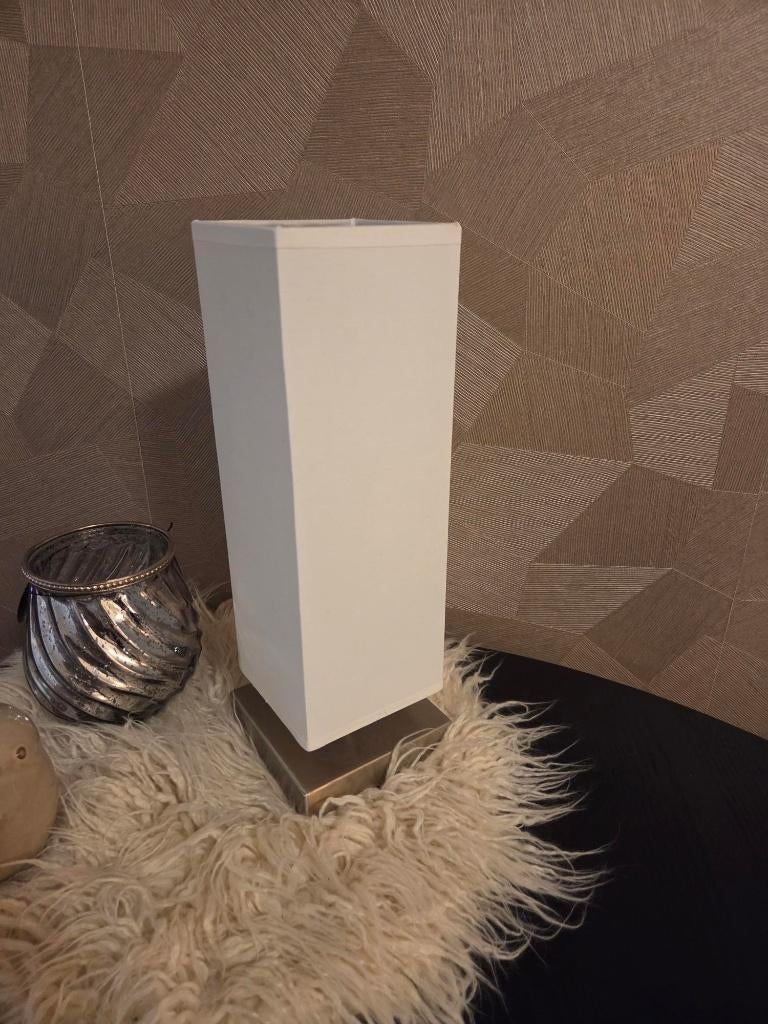 Witte dimbare tafellamp, Ophalen of Verzenden, Zo goed als nieuw, Minder dan 50 cm