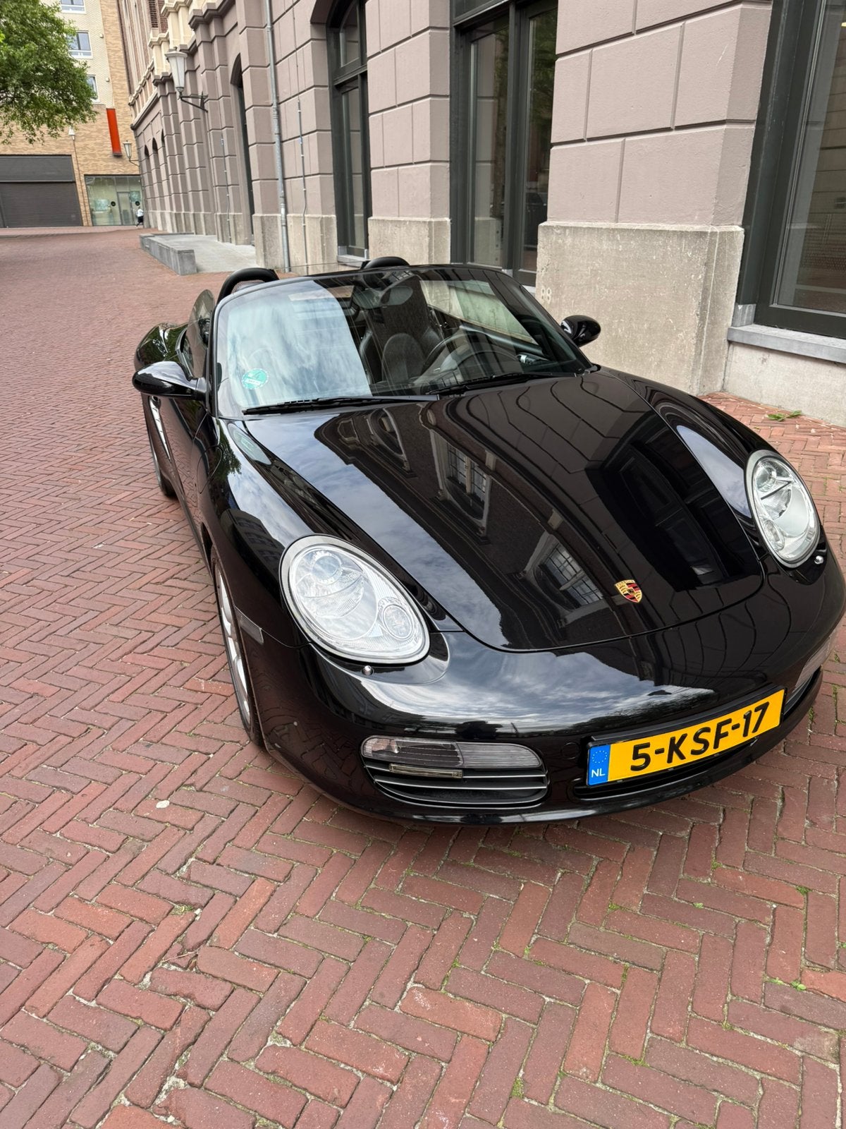 Porsche 987 Boxster S 3.2, Auto's, Cabriolet, Zwart, 75 €/maand, Geïmporteerd