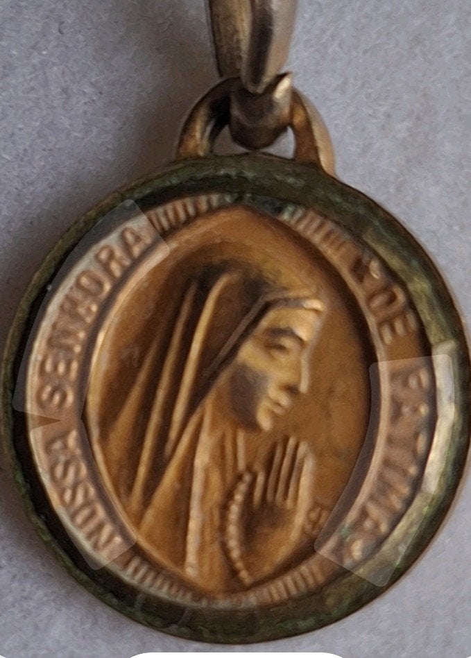Vintage Katholieke Medaille - Onze Lieve Vrouw van Fátima, Ophalen of Verzenden