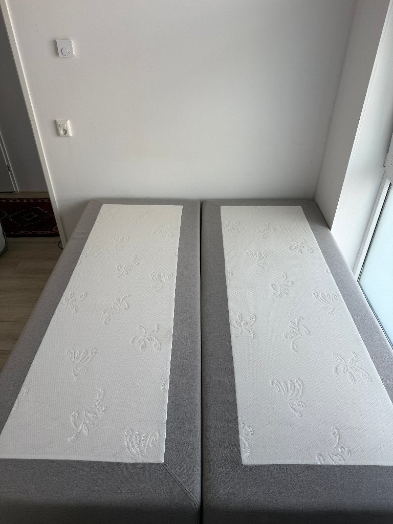 Swiss Sense Boxspring bed 160x200–sterke basis,2 losse delen, Ophalen, Tweepersoons, Zo goed als nieuw, 200 cm