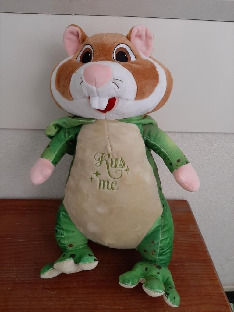 AH hamster knuffel efteling kikker prins 30cm, Ophalen of Verzenden, Nieuw, Kikker
