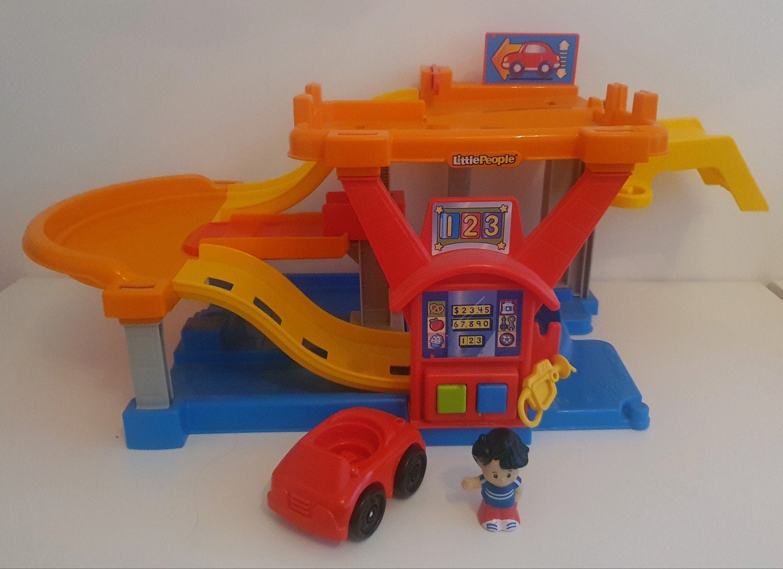 Fisher-Price Little People Garage met auto en figuur, Ophalen, Gebruikt, Jongen of Meisje