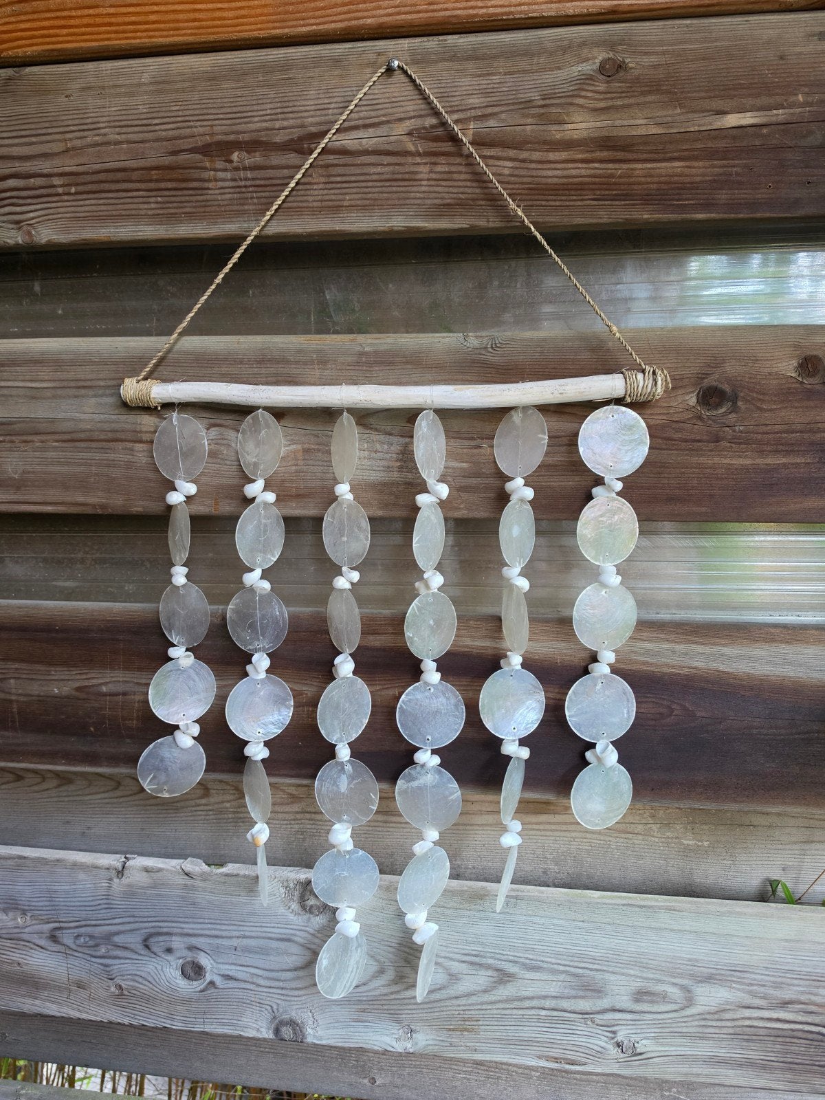 Mooie schelpen windgong / wanddecoratie Ibiza boho, Ophalen of Verzenden, Nieuw