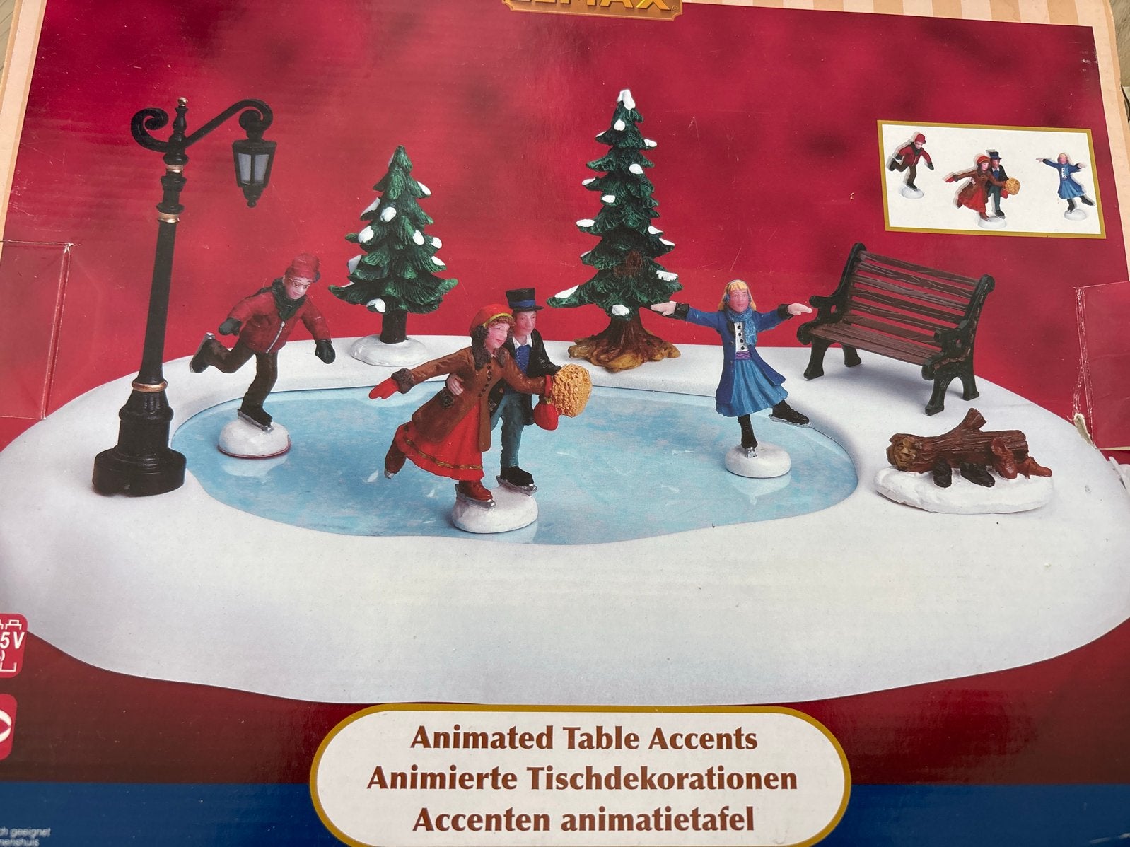 Lemax, schaatsen, kerst, kerstdorp, Ophalen of Verzenden