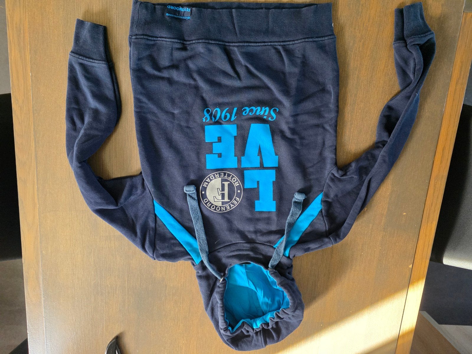 Feyenoord Hoodie Maat 152 - Donkerblauw met Blauw, Ophalen of Verzenden, Jongen, Trui of Vest