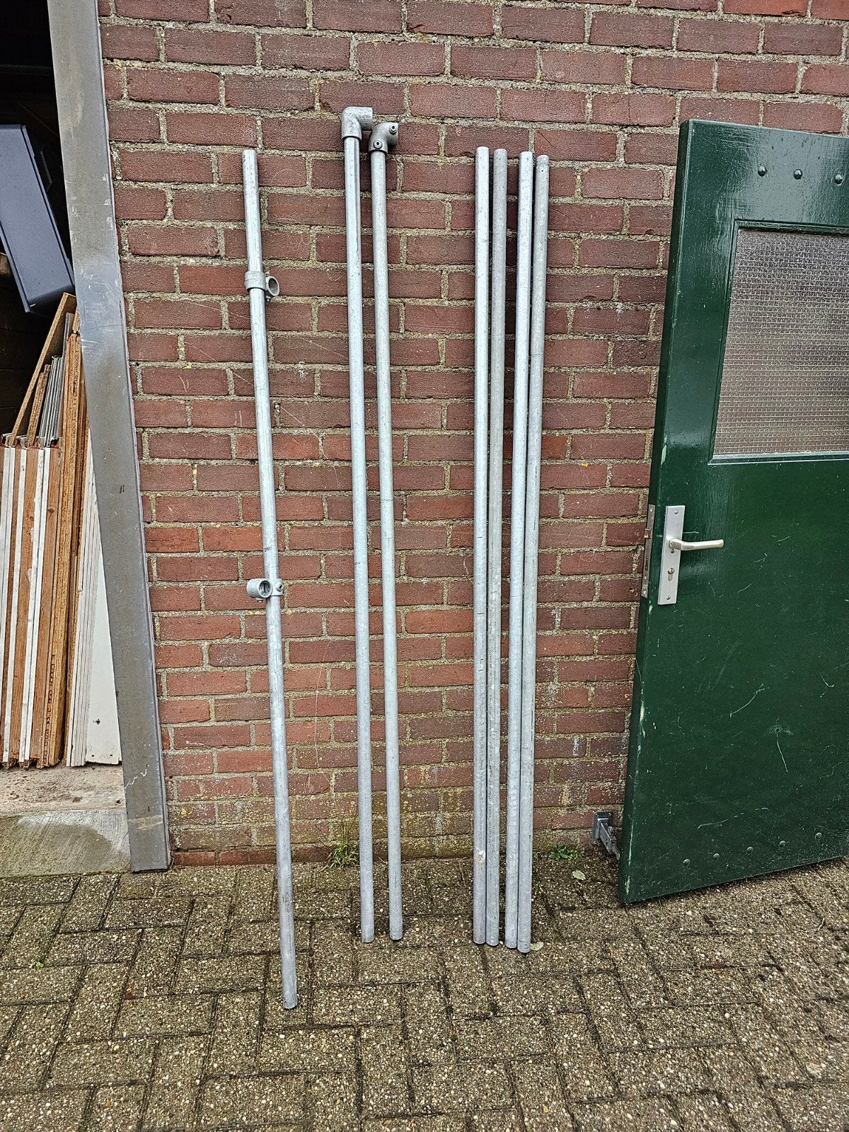 Steigerbuizen en koppelingen - veel onderdelen, Doe-het-zelf en Verbouw, Gebruikt, Overige typen, Onbekend, Ophalen of Verzenden