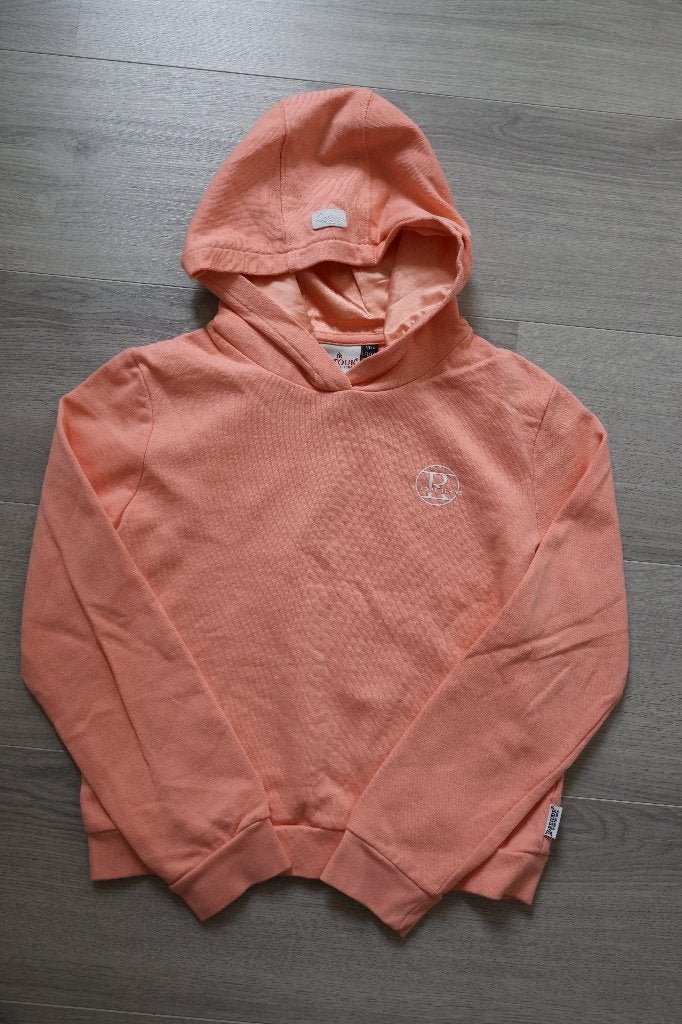 IZGS retour hoody zalm 146 152, Kinderen en Baby's, Ophalen, Meisje, Trui of Vest, Zo goed als nieuw