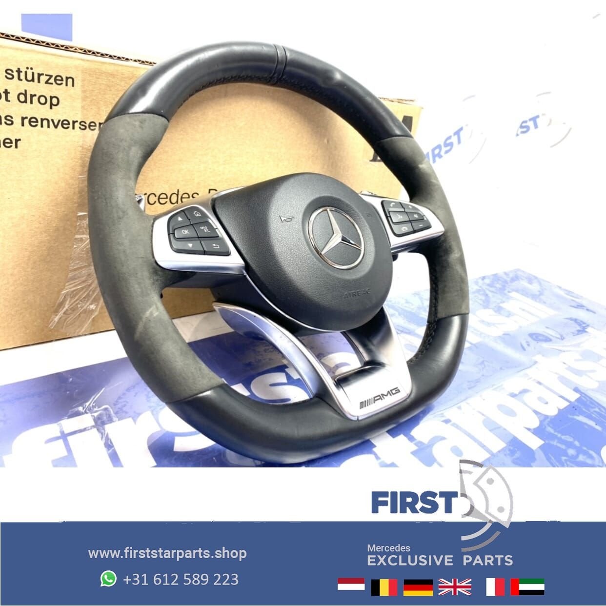 W205 C63 AMG STUUR + AIRBAG C KLASSE 63 2014-2018 origineel, Gebruikt, -, Ophalen of Verzenden, -