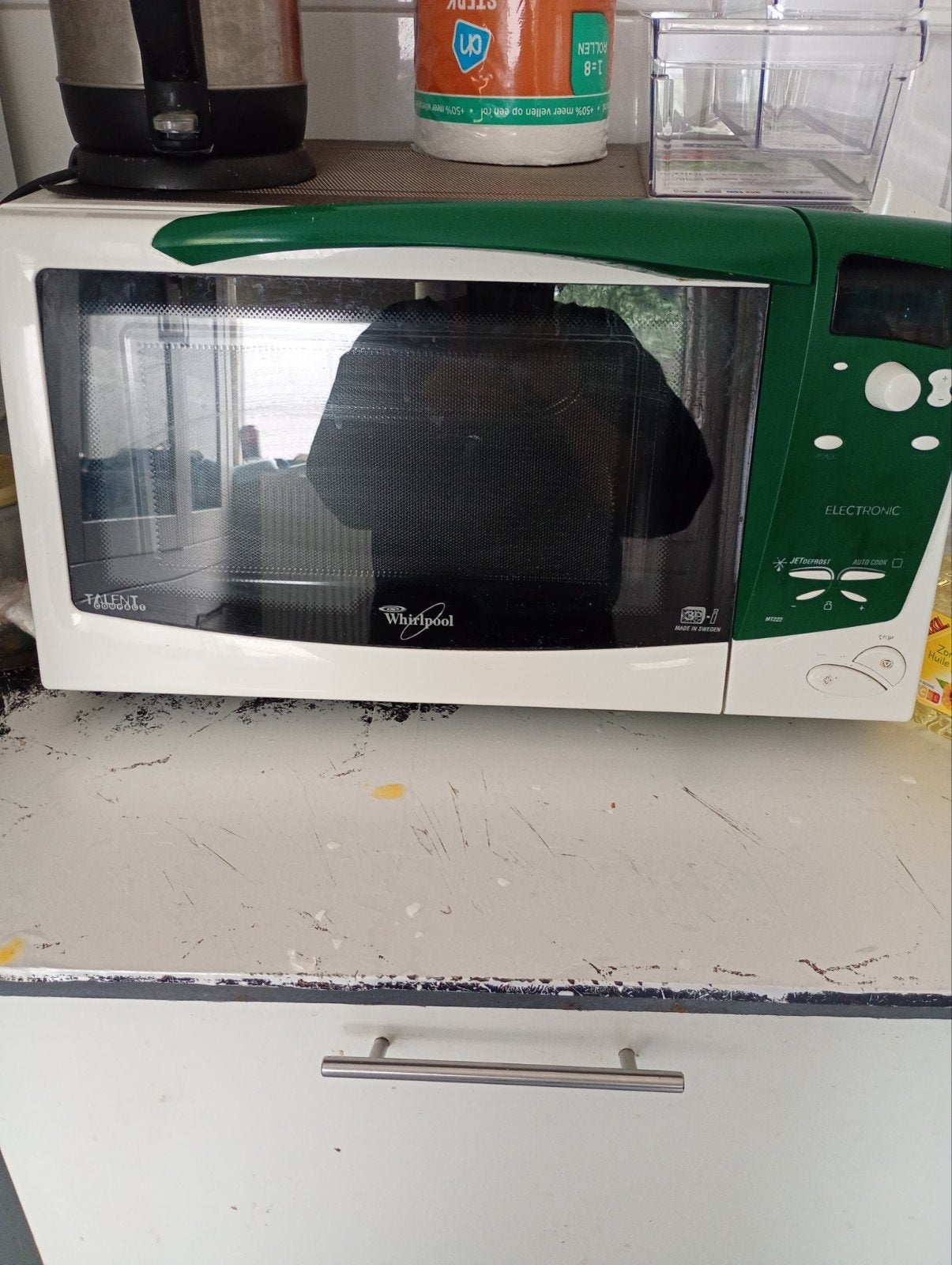 Free.       Whirlpool Talent Magnetron - Wit/Groen, Witgoed en Apparatuur, Magnetrons, Gebruikt, Minder dan 45 cm, Ophalen of Verzenden