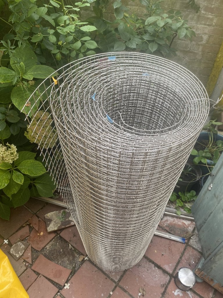 RVS volièregaas 2525 mm 2 mm 100 cm breed – ca. 9,30 m, Ophalen, Nieuw, Minder dan 10 meter, Gaas