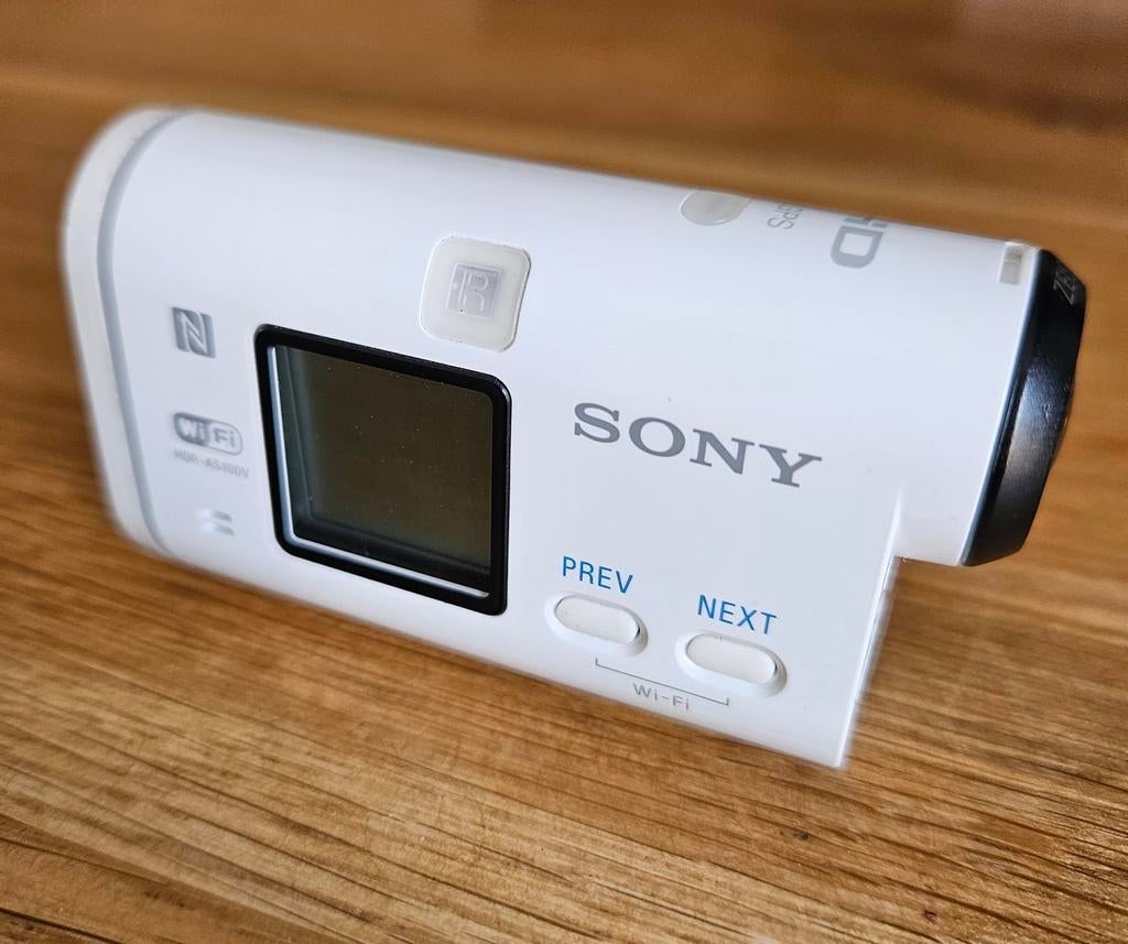 Sony Action Cam HDR-AS100V - Full HD met Wi-Fi en GPS, Audio, Tv en Foto, Actiecamera's, Ophalen, Gebruikt, Sony