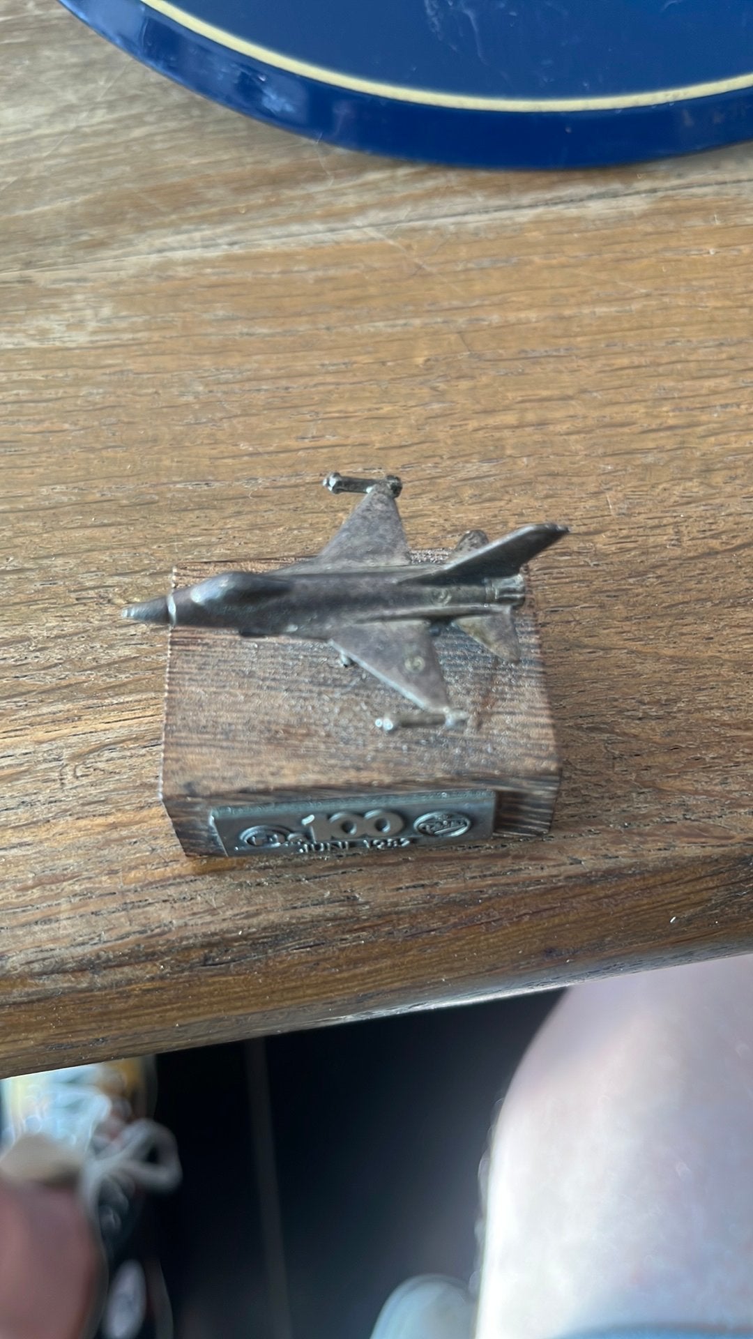 Tinnen minatuur van een Fokker F16 uitgegeven 1982 100jaar, Ophalen of Verzenden, Overige typen