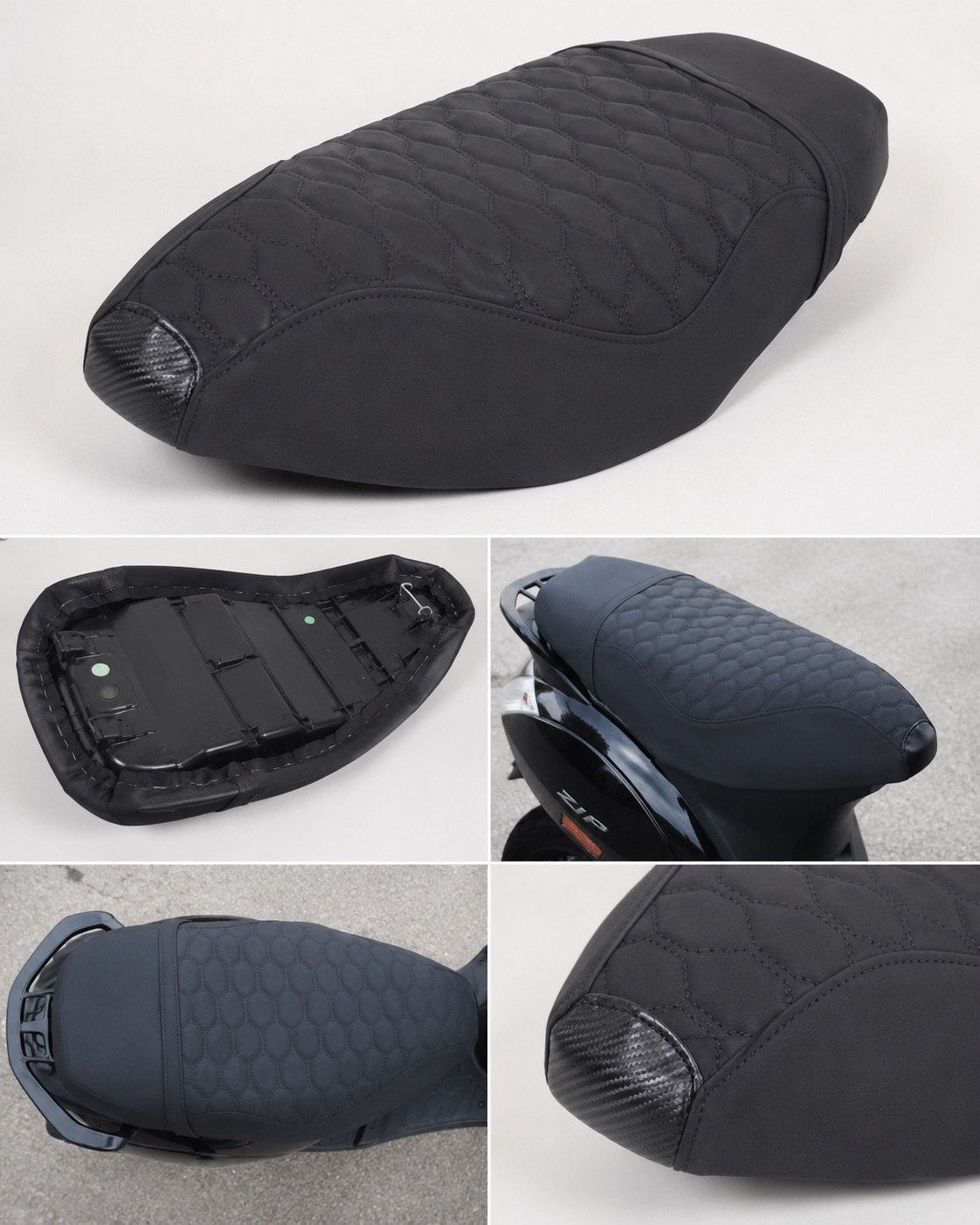 Piaggo Zip custom sport zadel- zwart Hexagon, Ophalen of Verzenden