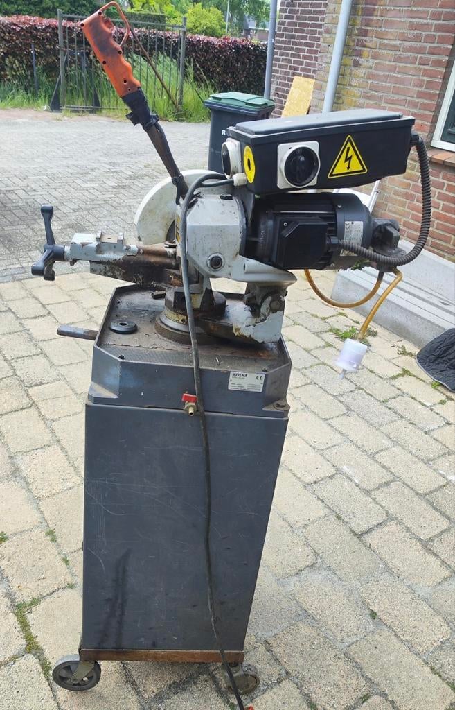 Huvema metaal afkortzaag krachtstroom, Doe-het-zelf en Verbouw, Gereedschap | Zaagmachines, Gebruikt, 70 mm of meer, Ophalen of Verzenden