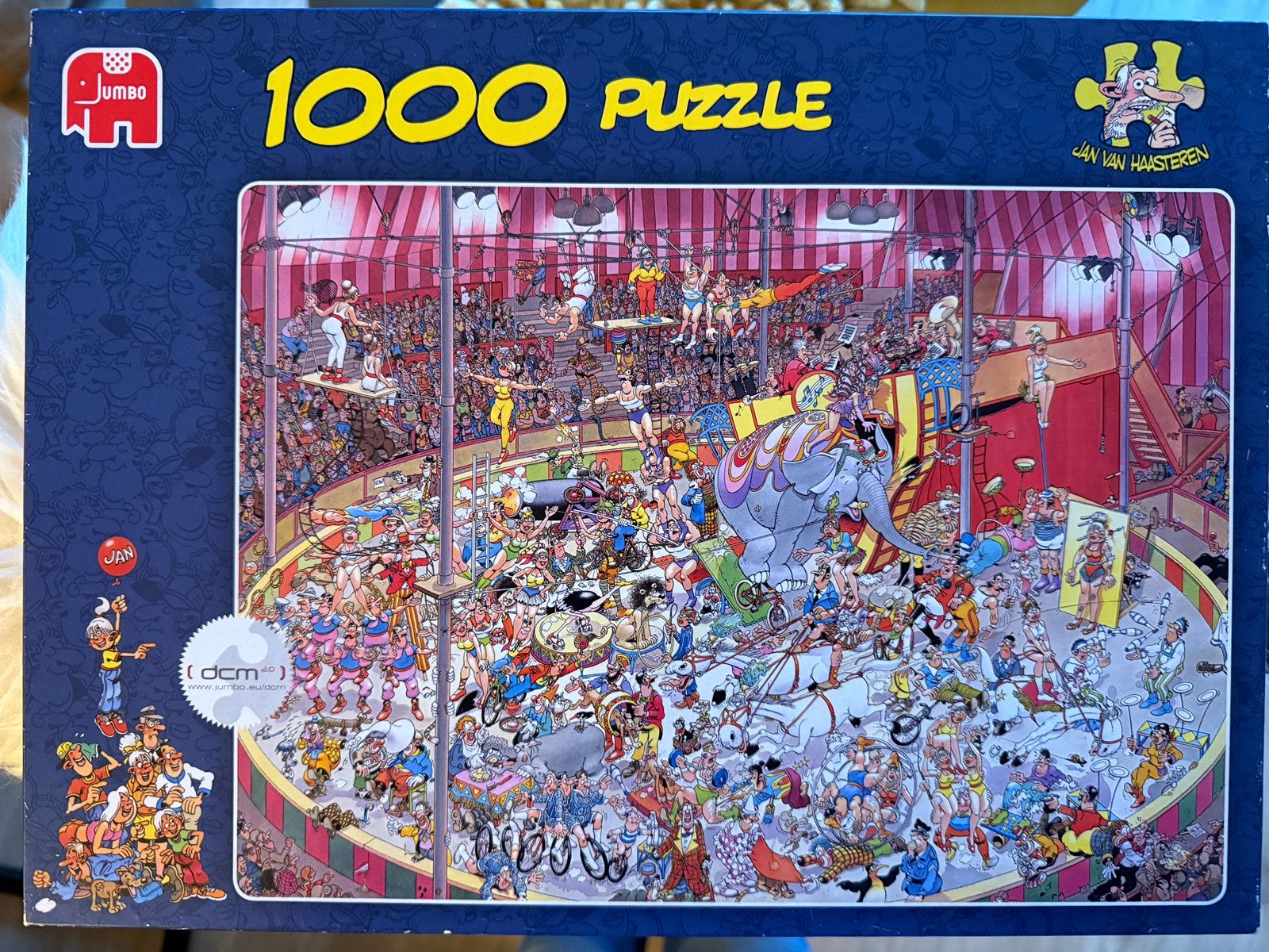 Jan van Haasteren puzzel “HET CIRCUS” 1000 stukjes, Ophalen of Verzenden, 500 t/m 1500 stukjes, Zo goed als nieuw, Legpuzzel