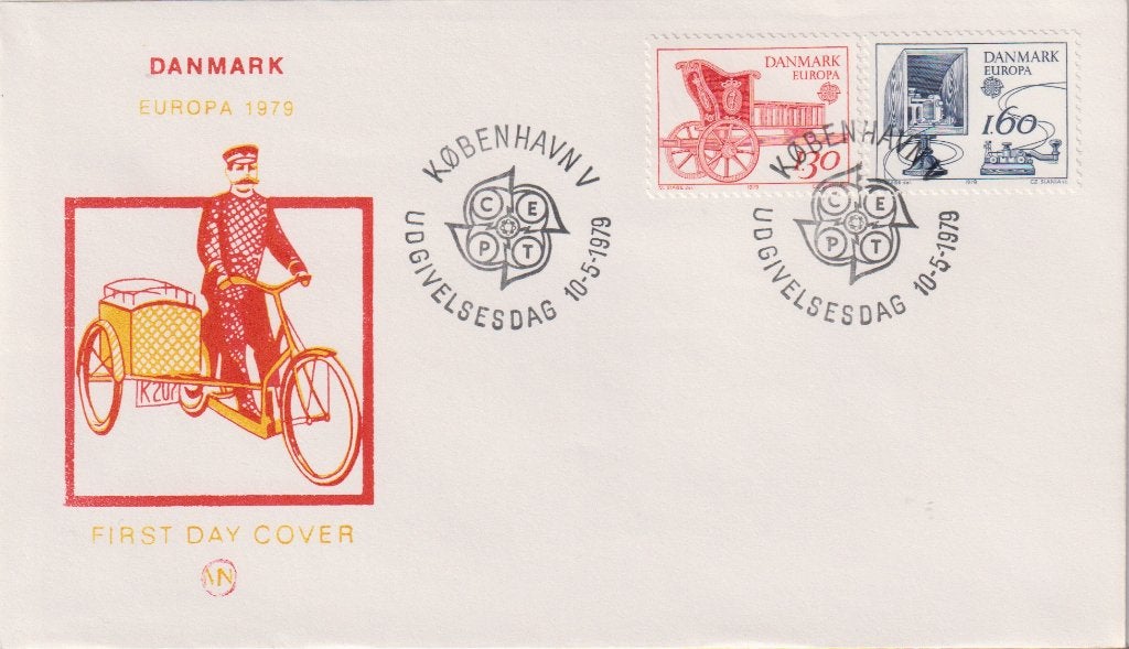 Denemarken 1979 Europa Postbode te fiets Morsecomm. S131, Verzenden, Onbeschreven, Europa