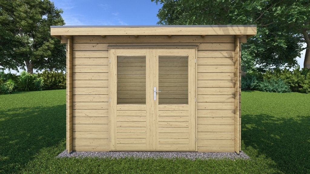 Fonteyn Basicline Magnolia 300 x 200cm - Onbehandeld, Blokhut, Nieuw, Minder dan 200 cm, Zonder ramen