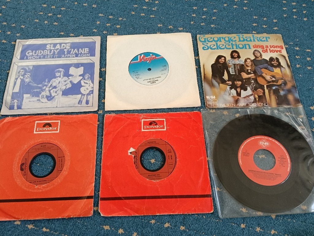 6 singles, Ophalen of Verzenden, Gebruikt, 12 inch