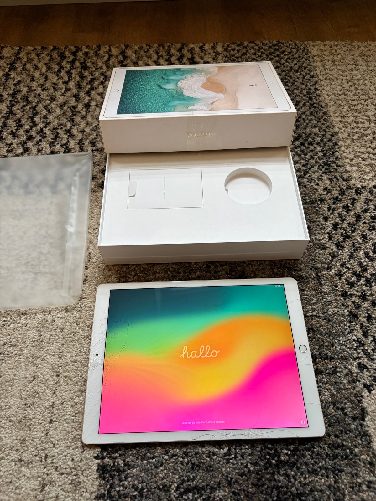 iPad Pro 12,9 inch 64GB met schermschade, Computers en Software, 13 inch of meer, Ophalen of Verzenden, Apple iPad Pro, Niet werkend