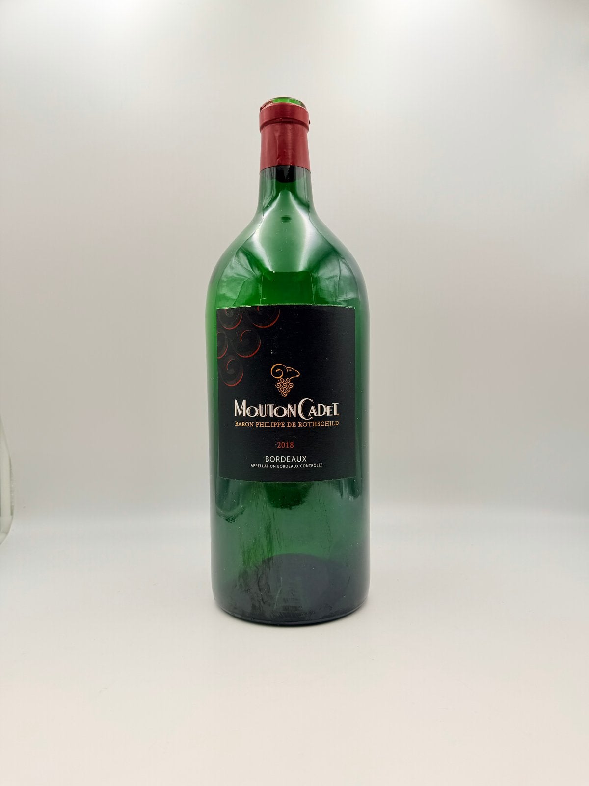 Lege Mouton Cadet Bordeaux Wijnfles - 5 Liter, Verzamelen, Ophalen of Verzenden, Gebruikt, Frankrijk, Rode wijn