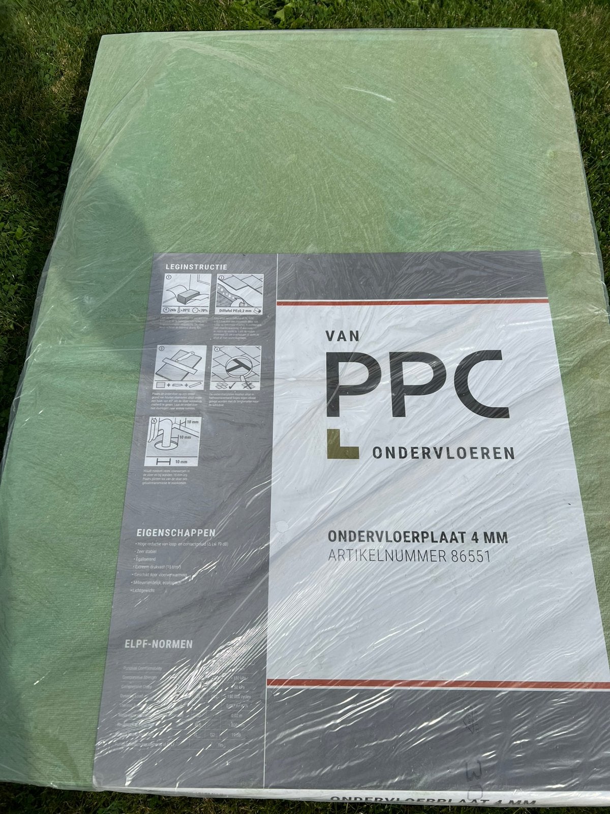 Ondervloer 4 mm ( +- 15 m2 ), Ophalen, Overige materialen, 30 cm of meer, 50 tot 150 cm