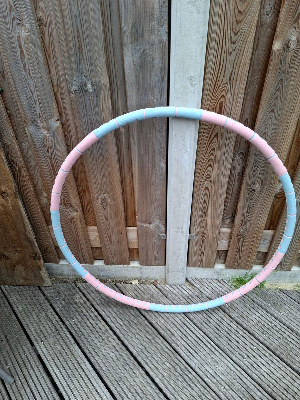 Roze en blauwe hoelahoep, Ophalen of Verzenden, Gebruikt, Hoelahoep