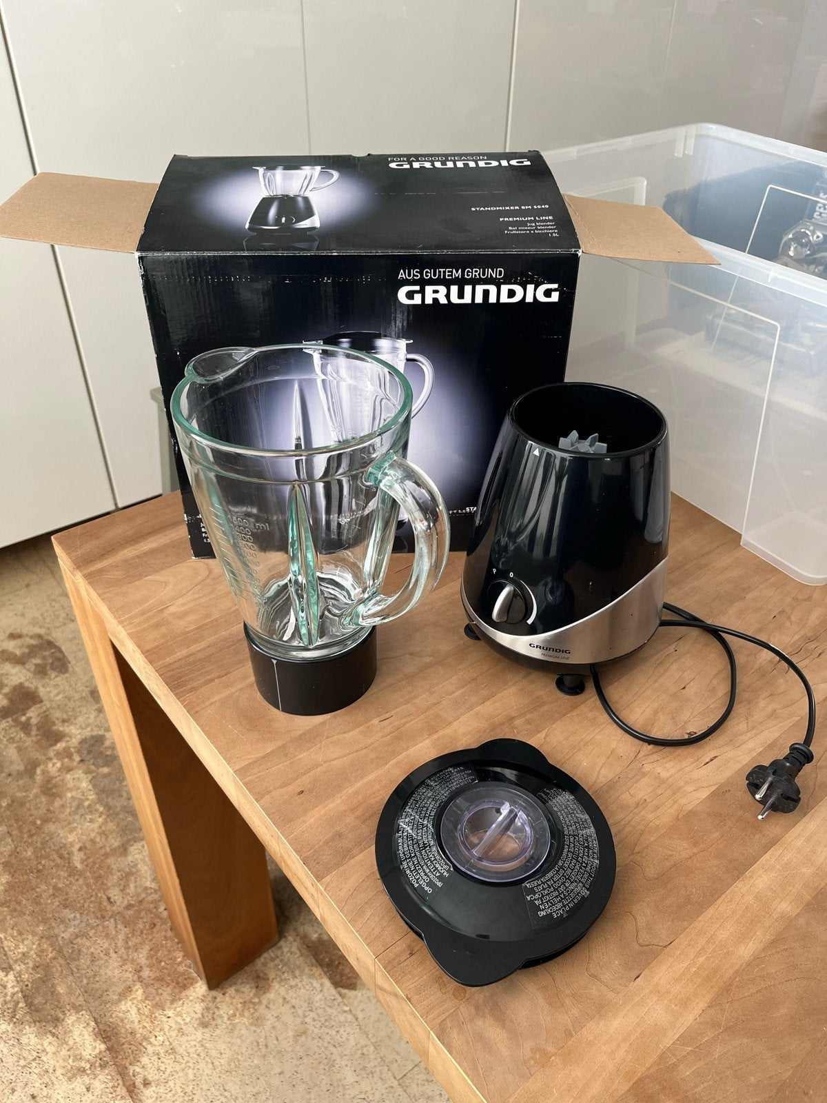 Grundig Blender SM 5040 - Krachtige Standmixer 650W, Ophalen of Verzenden, Zo goed als nieuw, Blender
