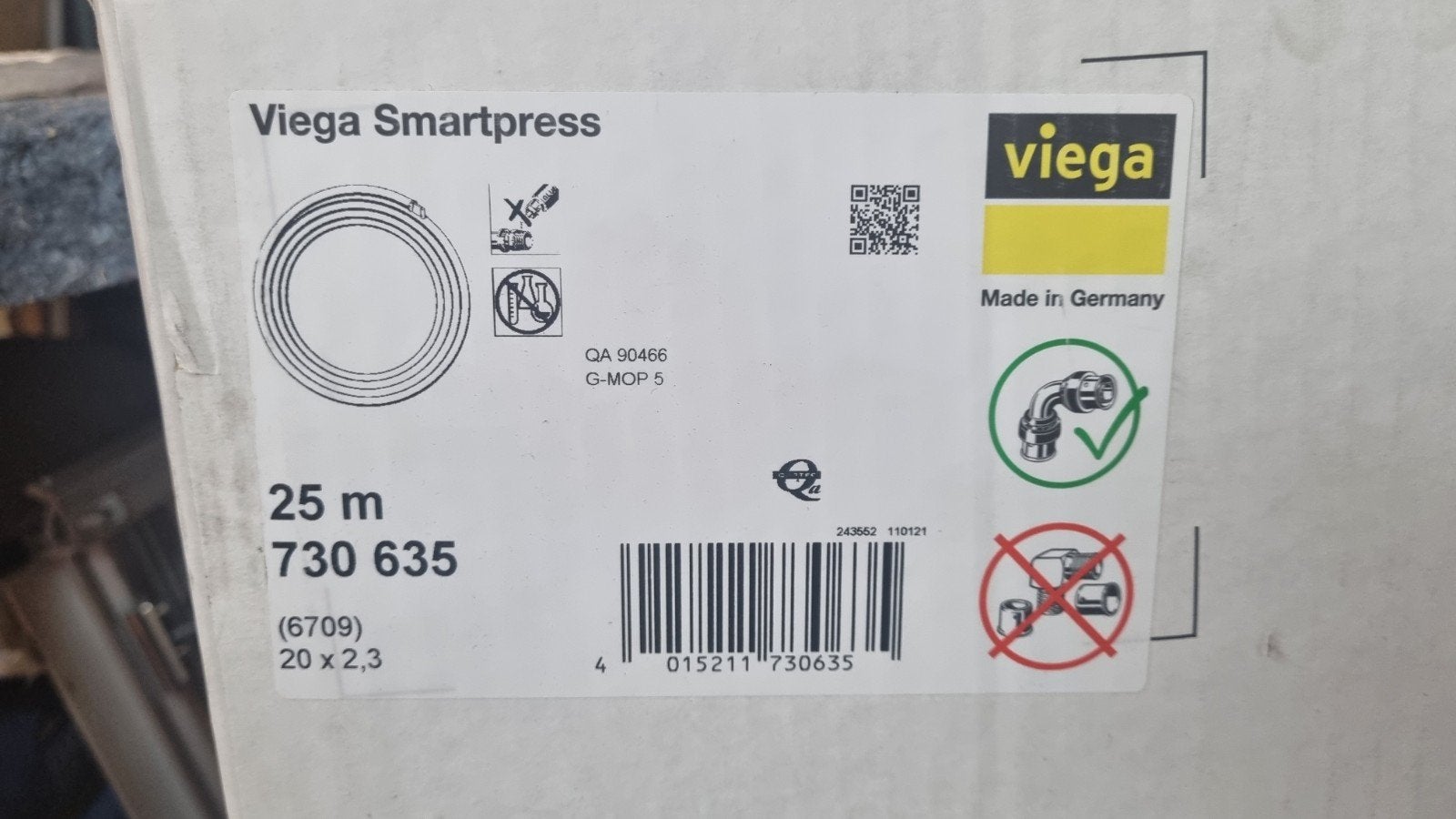 Viega Smartpress G PE-Xc/Al/PE-Xc 20 x 2,3 mm GAS, Ophalen, Overige materialen, 6 meter of meer, Overige typen