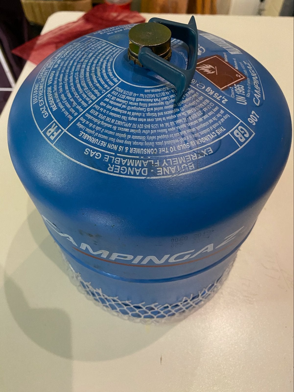 Campingaz gasfles 2,75 kg (leeg) type 907, Ophalen, Gebruikt