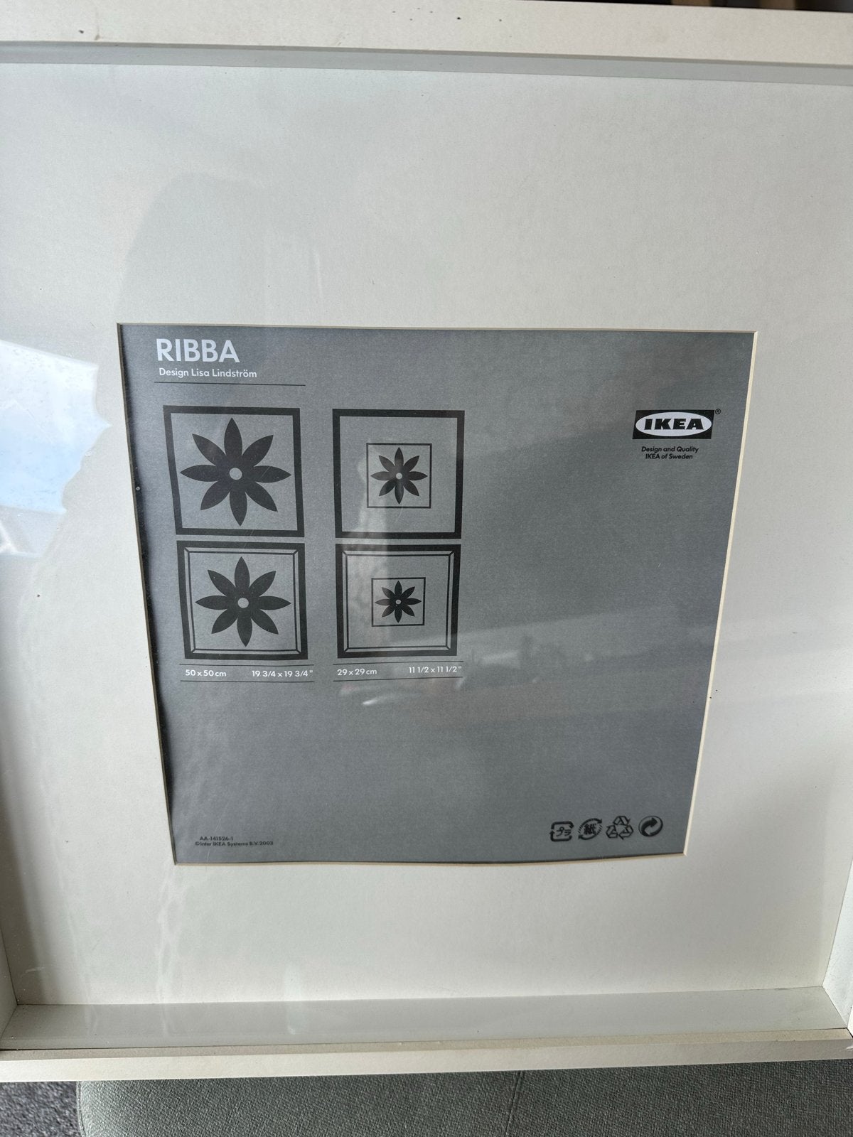 IKEA RIBBA fotolijst 50x50 cm wit, Gebruikt, Ophalen of Verzenden, Fotolijst, Met glas