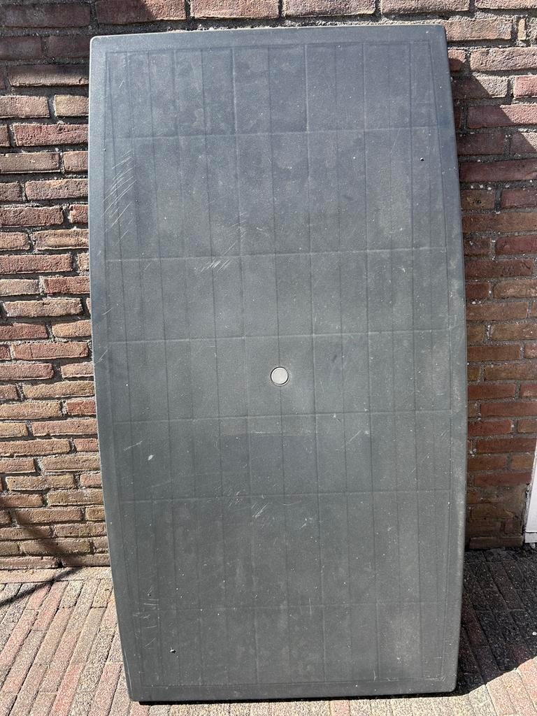 Hartman tafel en 3 stoelen, Tuin en Terras, Ophalen, Gebruikt, Rechthoekig, Kunststof