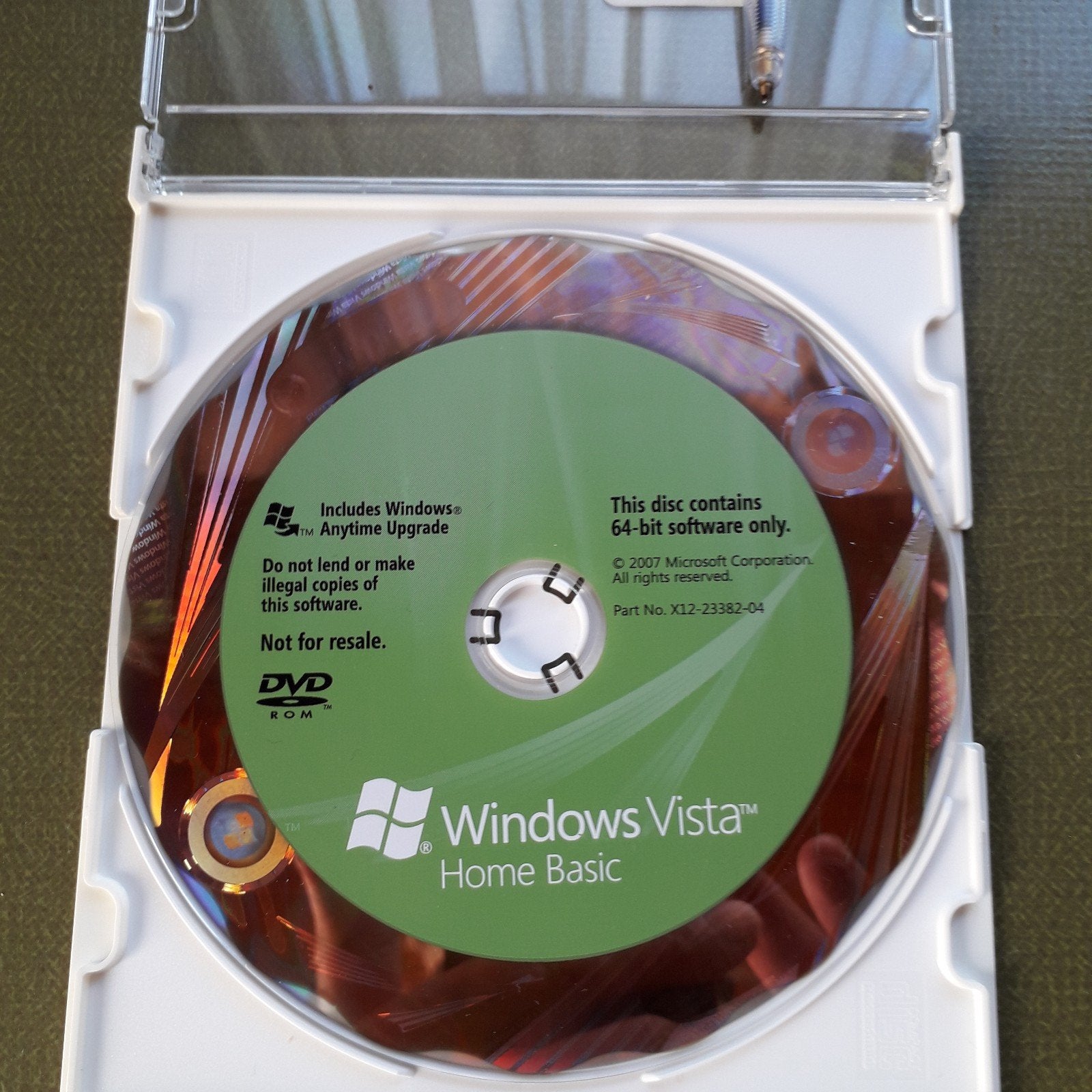 Windows Vista Home Basic 64-bit DVD, Ophalen