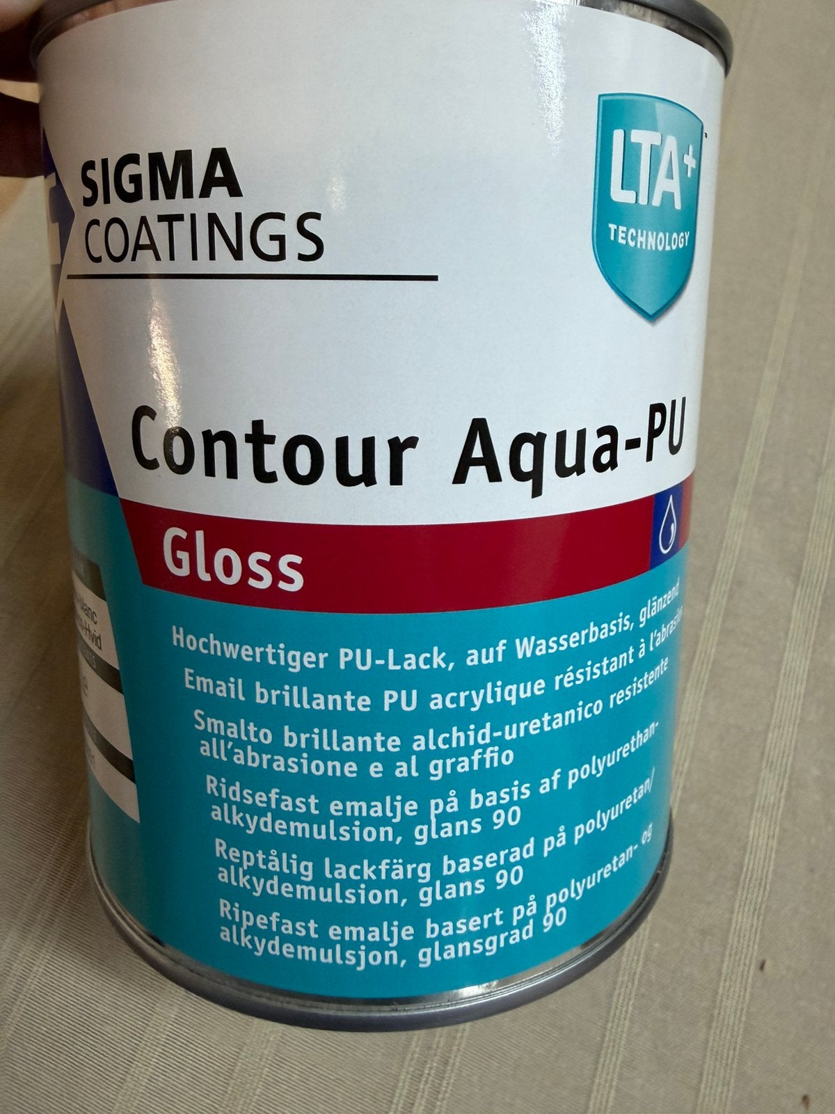 Sigma contour aqua ral 9010, zuiver wit 1liter, Ophalen of Verzenden, Nieuw